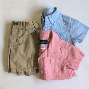 children's place 3 piece summer matching outfit set bundle 18-24 months baby boy